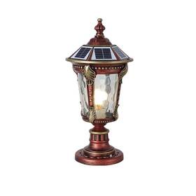 Y-2022 Yvamnad Outdoor Solar Post Caps Lights 15.74in Powered Led Column Lamps So
