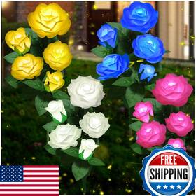 B0d9vwtfxk Ywywled Solar Flower Lights Outdoor Upgraded Material Two Modes Realistic Led Wa