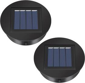 Yzerel 445009176166 2 Pack Solar Light Replacement Top - 10 Lumens Led Panel Lantern Lid Outdoor Pa