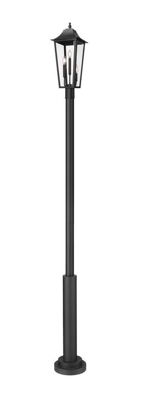 5008phbr-5010p-bk Z-lite 5008phbr-5010p Gannon 3 Light 122 Inch Tall Marine Grade Post - Black