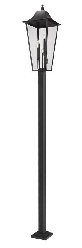 5008phxxls-536p-bk Z-lite 5008phxxls-536p Gannon 5 Light 133 Inch Tall Post - Black