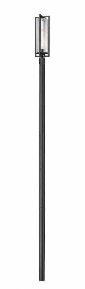5013phbr-5009p120-bk Z-lite - Aura 1 Light Outdoor Post Mount-143.75 Inches Tall And 8 Wide