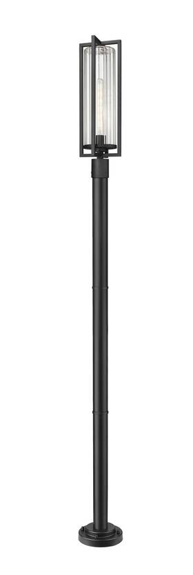 5013phbr-5012p-bk Z-lite 5013phbr-5012p Aura 100 Inch Tall Marine Grade Post Light - Black