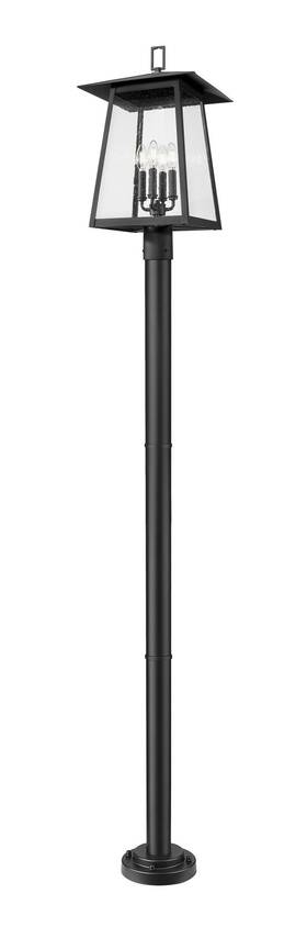 5015phbr-5012p-bk Z-lite 5015phbr-5012p Rainer 4 Light 98 Inch Tall Marine Grade Post - Black