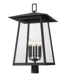5015phxxlr-bk Z-lite - Rainer 6 Light Outdoor Post Mount-31.5 Inches Tall And 17.5