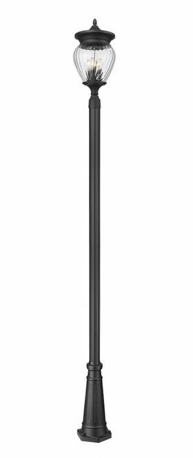 5016phbr-5011p-bk Z-lite - Davina 4 Light Outdoor Post Mount-119.25 Inches Tall And 12