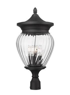 Mount-25.25 Z-lite 5016phbr-bk - Davina 4 Light Outdoor Post Inches Tall And 12