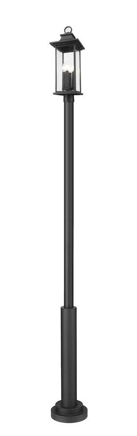 5017phbr-5010p-bk Z-lite 5017phbr-5010p Tiberius 4 Light 120 Inch Tall Post - Black