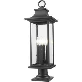 5017phbr-533pm-bk Z-lite Tiberius Post Light Or Accessories Black