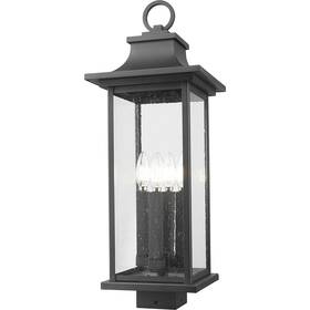 5017phbs-bk Z-lite Tiberius Post Light Or Accessories Black