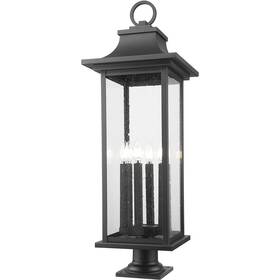 5017phxlr-533pm-bk Z-lite Tiberius Post Light Or Accessories Black