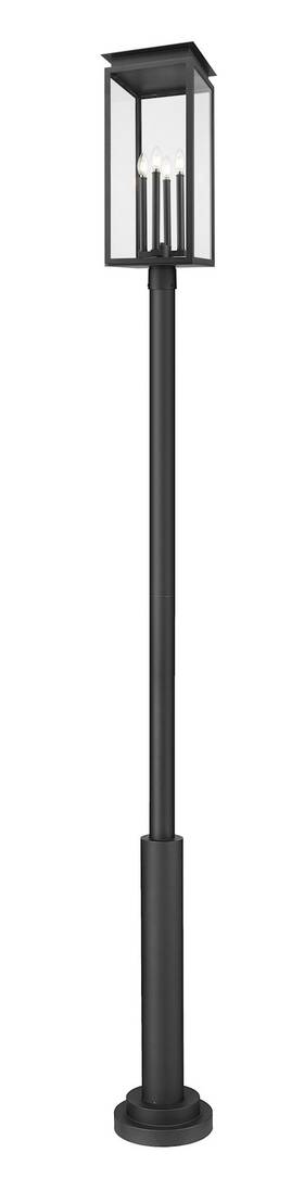 5018phbr-5010p-bk Z-lite 5018phbr-5010p Nova 4 Light 123 Inch Tall Post - Black