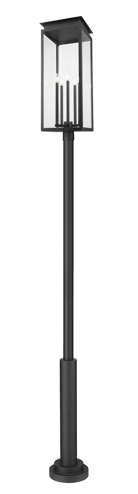 5018phxlr-5010p-bk Z-lite 5018phxlr-5010p Nova 5 Light 130 Inch Tall Post - Black