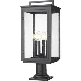 5019phbr-533pm-bk Z-lite Hartwell Post Light Or Accessories Sand Black