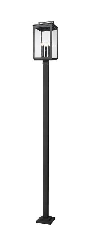 5019phxls-536p-bk Z-lite 5019phxls-536p Hartwell 5 Light 119 Inch Tall Post - Black