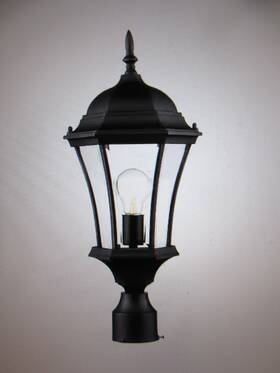 522phm-bk Z-lite Wakefield 22 Inch 1-light Black Aluminum Hardwired Outdoor Weather Resistant Post