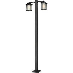 523-2-536p-bk Z-lite Mesa 2 Light 99 Inch Black Outdoor Post Mounted Fixture