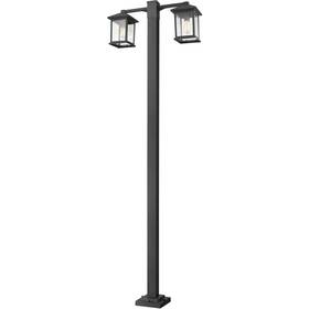 531-2-536p-bk Z-lite Portland 2 Light 99 Inch Black Outdoor Post Mounted Fixture