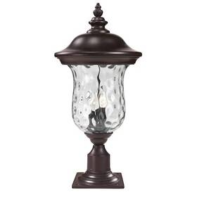 533phb-533pm-rbrz Z-lite Armstrong Outdoor Post Mount Light Bronze And Clear
