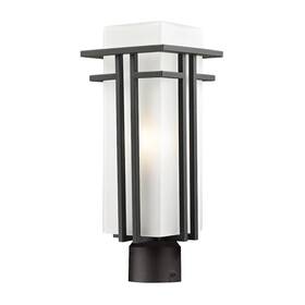 550phm-orbz-r Z-lite Abbey Outdoor Post Lt 6.625x17.25 Inch Rubbed Bronze Opal -