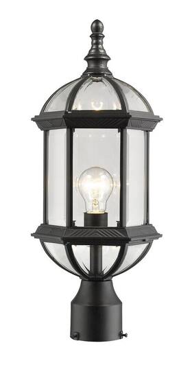 563phm-bk Z-lite Annex - 1 Light Outdoor Post Mount Lantern In Industrial Style