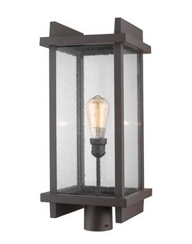 565phbr-dbz Z-lite Fallow - 1 Light Outdoor Post Mount Lantern In Industrial