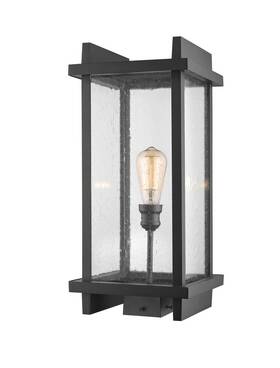 565phbs-bk Z-lite Fallow - 1 Light Outdoor Post Mount Lantern In Industrial