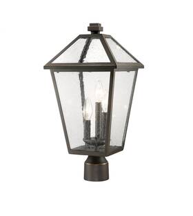 579phbr-orb Z-lite - Talbot 3 Light Outdoor Post Mount Lantern In Traditional Style 10