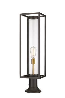 584phbr-533pm-dbz Z-lite 584phbr-533pm Dunbroch 30 Inch Tall Outdoor Pier Mount Post - Deep Bronze /