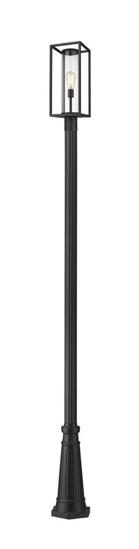 584phmr-519p-bk Z-lite 584phmr-519p Dunbroch 116 Inch Tall Outdoor Single Head Post - Black