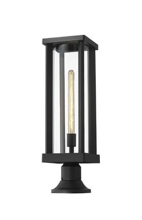 586phbr-553pm-bk Z-lite 586phbr-553pm Glenwood 22 Inch Tall Outdoor Pier Mount Post - Black