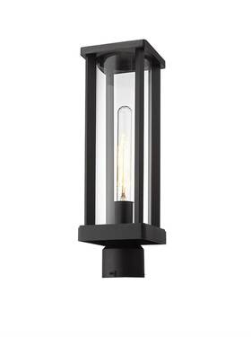 586phmr-bk Z-lite Glenwood 15 Inch Black Outdoor Post Lantern Light Pier Mount Fixture Exterior