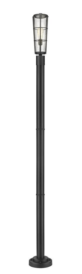 591phb-567p-bk Z-lite 591phb-567p Helix 93 Inch Tall Outdoor Single Head Post Light - Black