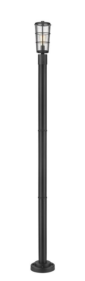 591phm-567p-bk Z-lite 591phm-567p Helix 89 Inch Tall Outdoor Single Head Post Light - Black