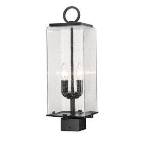 592phms-bk Z-lite Sana 2 Light Outdoor Post Mount Black/seedy -