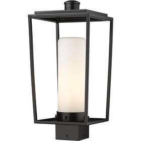 Z-lite 595phms-bk Z-lite Sheridan 1 Light 17.25 Inch Black Outdoor Post Mount Fixture