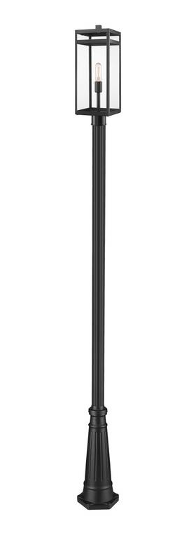 Z-lite 596phbr-519p-bk Z-lite 596phbr-519p Nuri 116 Inch Tall Outdoor Single Head Post Light - Black