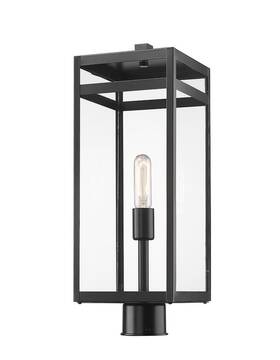 596phbr-bk Z-lite 596phbr Nuri 22 Inch Tall Outdoor Single Head Post Light - Black