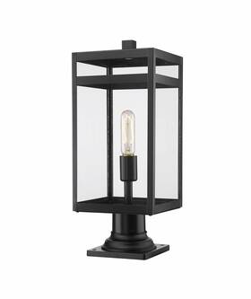 596phmr-533pm-bk Z-lite - Nuri 1 Light Outdoor Pier Mount In Style-19.75 Inches Tall