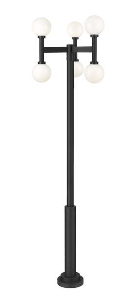 597mp6-5010p-bk Z-lite 597mp6-5010p Laurent 6 Light 122 Inch Tall Post - Black