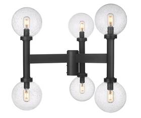 599mp6-bk Z-lite 599mp6 Laurent 6 Light 27 Inch Tall Post - Black