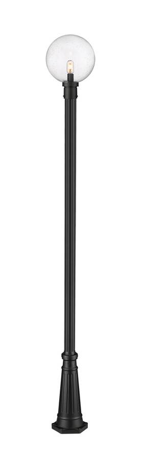 599phb-519p-bk Z-lite 599phb-519p Laurent 110 Inch Tall Post Light - Black