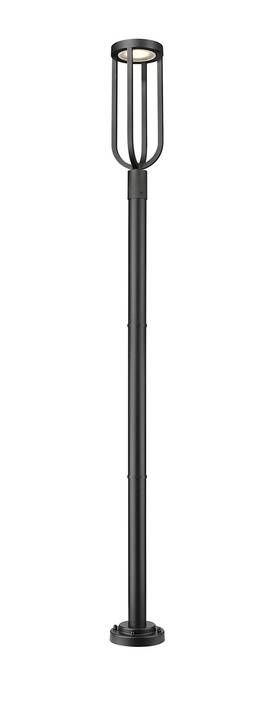Z-lite 685659198102 5005phb-5012p-led Leland 98 Inch Tall Marine Grade Sand Blast - Black