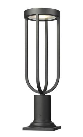 Z-lite 685659198195 5005phm-533pm-led Leland 23 Inch Tall Marine Grade Sand Blast - Black
