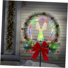 Ze Xin Da 717019201853 Solar Acrylic Decorative Light Christmas Decorations Outdoor Fiber Optic Angel