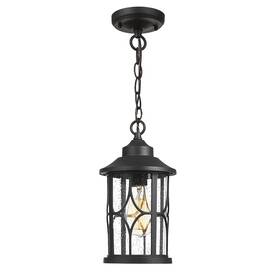 Zx48h-bk Zeyu Outdoor Pendant Light For Porch - 12 Inch Farmhouse Exterior Hanging Lan