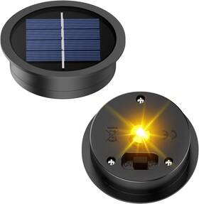 Zfiglum 711181310788 2 Pack Replacement Solar Light Parts Waterproof Top Wit