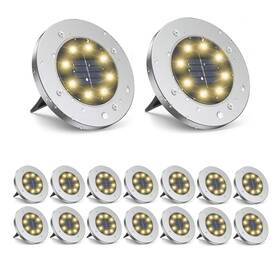 B0bjdfcd9q Zgwj 16-pack Solar Ground Lights Outdoor Garden Patio Deck Yard Waterproof