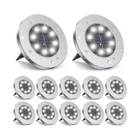 D2-dmd-cw-12p Zgwj Solar Ground Lights 12 Packs 8 Led Garden Lamp Waterproof In-ground Ou
