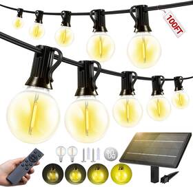 Cms-orgus40y Zhongshan Cms Technology Co. Ltd. 100ft Solar Lights Outdoor Waterproof G40 30m Shatterproof Bulbs Patio
